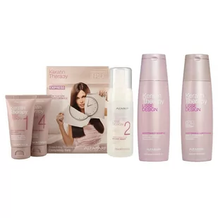 Alfaparf Keratin Therapy Lisse Design, zestaw do keratynowego prostowania włosów, zestaw express, szampon (250ml) i odżywka (250ml) 52/zestaw - Farby do włosów i szampony koloryzujące - miniaturka - grafika 1