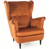 Fotele - Fotel Lord Velvet Wenge/Cynamon do salonu - miniaturka - grafika 1