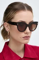 Okulary przeciwsłoneczne - Tom Ford okulary przeciwsłoneczne damskie kolor brązowy FT1063_5152T - miniaturka - grafika 1