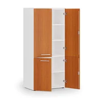 Szafy biurowe - Szafa biurowa pół-drzwi PRIMO WHITE, 1781 x 800 x 500 mm, biały/czereśnia - miniaturka - grafika 1