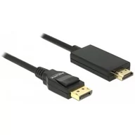 Kable komputerowe i do monitorów - Delock KABEL DISPLAYPORT M->HDMI M 5M 4K CZARNY - miniaturka - grafika 1