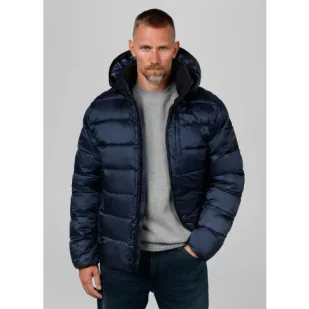 Pit Bull Kurtka Zimowa Z Kapturem Barles Dark Navy - Kurtki i kamizelki sportowe męskie - miniaturka - grafika 1