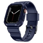 Akcesoria do smartwatchy - Kingxbar CYF537 2w1 pasek Apple Watch Ultra, SE, 8, 7, 6, 5, 4, 3, 2, 1 (49, 45, 44, 42 mm) z wbudowanym etui niebieski - miniaturka - grafika 1