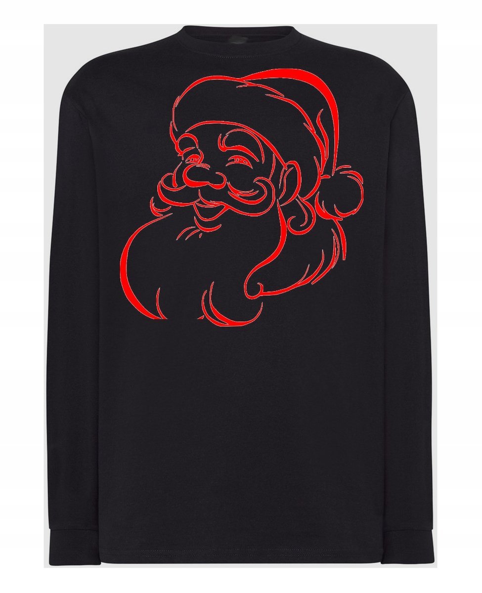 Longsleeve świąteczny nadruk Mikołaj Rozm.4XL
