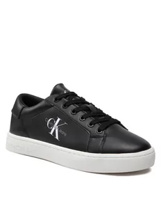 Calvin Klein Jeans Sneakersy Classic Cupsole Laceup Low Lth YM0YM00491 Czarny - Sneakersy męskie - miniaturka - grafika 1
