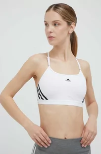 adidas Performance biustonosz sportowy Aeroreact kolor biały - Bielizna sportowa damska - miniaturka - grafika 1