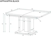 Stoły - Stół rozkładany APPIA 130210x80 dąb artisan/czarny mat ENDO - miniaturka - grafika 1