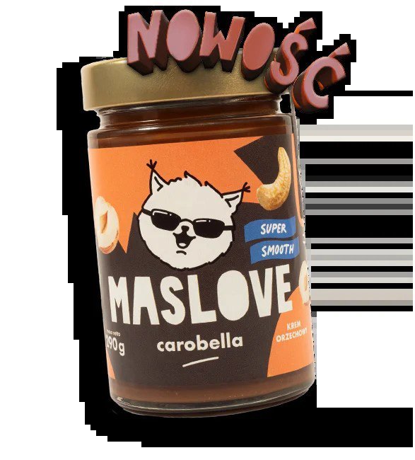 KREM ORZECHOWY Z KAROBEM - CAROBELLA 290 G. - MASLOVE