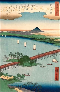 Sunset Glow at Seta, Hiroshige Ando - plakat Wymiar do wyboru: 40x50 cm - Plakaty Sunset Glow at Seta, Hiroshige Ando - plakat Wymiar do wyboru: 40x50 cm - Plakaty - miniaturka - grafika 1