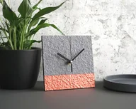 Zegary - Szary zegar stołowy z papieru z recyklingu - miniaturka - grafika 1