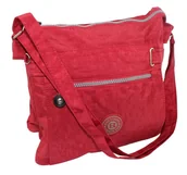 Torebki damskie - Stylowa Lekka Materiałowa Torba Średnia Kwadrat Na Ramię Bag Street NR 2226 BORDOWY - miniaturka - grafika 1