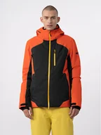 Kurtki narciarskie - 4F Kurtka narciarska 4FAW23TTJAM283 Czarny Regular Fit - miniaturka - grafika 1