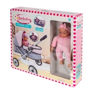 Domki dla lalek - SMILY PLAY, Wózek Głęboki z Lalką Bamboliną 1/6 - miniaturka - grafika 1