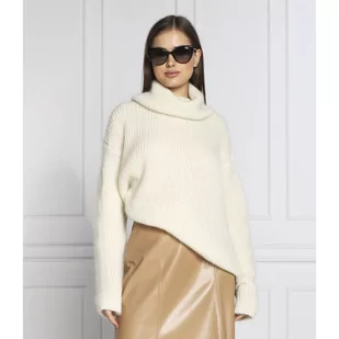 BOSS Wełniany golf Filita | Oversize fit - Swetry damskie - miniaturka - grafika 1