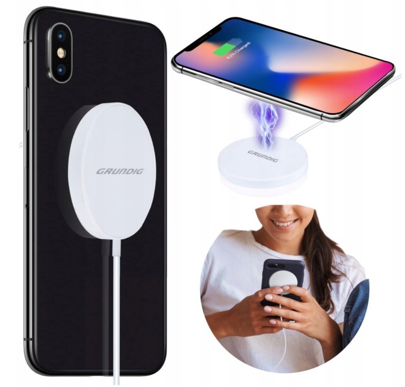 Ładowarka indukcyjna bezprzewodowa do telefonu szybka QI Safe GRUNDIG