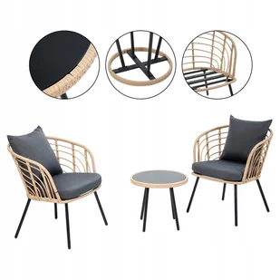 Zestaw Mebli Ogrodowych Do Ogrodu Na Balkon Wypoczynkowy Verona Pro C.Szary - Meble ogrodowe Zestaw Mebli Ogrodowych Do Ogrodu Na Balkon Wypoczynkowy Verona Pro C.Szary - Meble ogrodowe - miniaturka - grafika 1