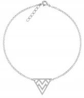 Bransoletki - Bransoletka trójkąt trójkącik srebro925 celebrytka - miniaturka - grafika 1