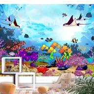 Fototapety - Fototapeta samoprzylepna - Podwodna zabawa (rozmiar 98x70) - miniaturka - grafika 1