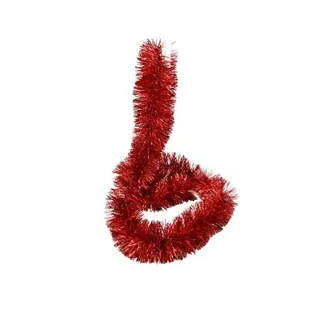 Łańcuch choinkowy cienko cięty 10 x 200 cm czerwony - Ozdoby bożonarodzeniowe - miniaturka - grafika 1