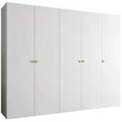 Szafy - Szafa uchylna otwierana Parma 1 250 x 52 x 202 cm biały + u. złoty Abiks Meble - miniaturka - grafika 1