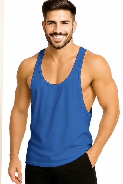 Koszulka Męska Tank-top Na Ramiączkach Wycięta Siłownię Sport Bokserka M