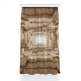 Zasłona do pokoju Abstrakcja drewno wzór 150x240, Fabricsy - Zasłony - miniaturka - grafika 1