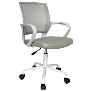 Fotel biurowy, krzesło biurowe Fotel dziecięcy FD-6 materiałowy - Biały-Szary - Fotele i krzesła biurowe - miniaturka - grafika 1