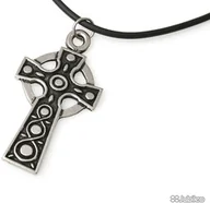 Wisiorki - ZAWIESZKA TRADYCYJNY KRZYŻ CELTYCKI krzyże celtic pagan kauczuk symbole celtyckie symbole chrześcijańskie (aj771) - miniaturka - grafika 1