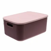 Pudła i pojemniki do przechowywania - Organizer z pokrywką Lotos 13,4 l śliwka - miniaturka - grafika 1