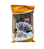 Długopisy - BIC Cristal Multicolour zestaw długopisów 15 szt - miniaturka - grafika 1