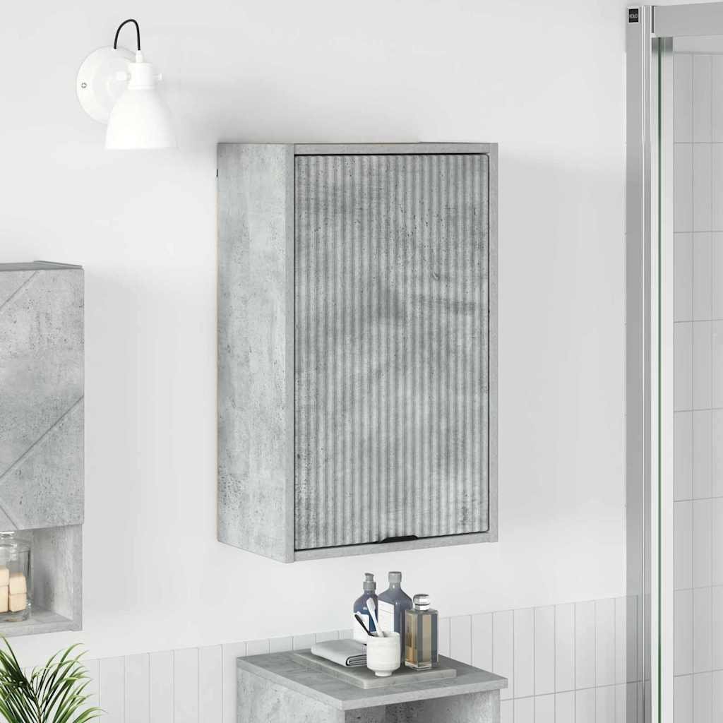 vidaXL vidaXL Szafka Łazienkowa z drzwiami Betonowy szary 39 x 23,5 x 65 cm