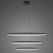 Lampy sufitowe - Altavola Design Lampa wisząca Nowoczesna lampa sufitowa LED do wysokiego pokoju Altavola Led shape okręgi LED LA075/P_100_in_4k_black LA075/P_100_in_4k_black - miniaturka - grafika 1
