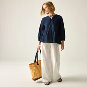 Koszule damskie - Regatta Bluzka damska Primden Niebieski, Cotton, Rozmiar: 38 - miniaturka - grafika 1