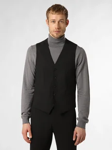 Finshley & Harding London Męska kamizelka modułowa Mężczyźni Slim Fit czarny jednolity, 42 - Kamizelki męskie - miniaturka - grafika 1
