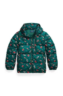 Kurtki i płaszcze dla dziewczynek - Polo Ralph Lauren kurtka dziecięca kolor zielony - grafika 1