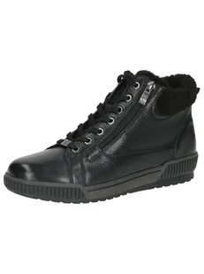 Caprice Damskie ciepłe buty 9-26207-43, modne kozaki, Black Nappa, 38 EU, Czarna papka, 38 EU - Kozaki damskie - miniaturka - grafika 1
