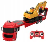 Zabawki zdalnie sterowane - Zestaw Samochód Laweta Mercedes Koparka RC - miniaturka - grafika 1
