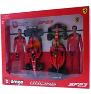 Samochody i pojazdy dla dzieci - Bburago Model 1:24 Ferrari SF-23 Leclerc Sainz zestaw bolidów F1 18-26817 - miniaturka - grafika 1