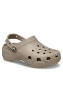 Klapki i japonki damskie - Crocs Klapki Classic Platform Clog 206750 Beżowy - miniaturka - grafika 1