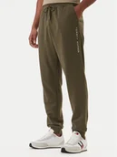 Spodnie sportowe męskie - Tommy Hilfiger Spodnie dresowe UM0UM03664 Khaki Regular Fit - miniaturka - grafika 1