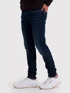 Spodnie męskie - American Eagle Jeansy 011-1112-5982 Granatowy Super Skinny Fit - grafika 1