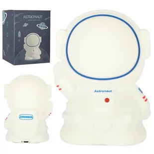 Lampka nocna dla dzieci silikonowa 8 LED USB biała astronauta - Wyposażenie pokoiku dziecięcego - miniaturka - grafika 1