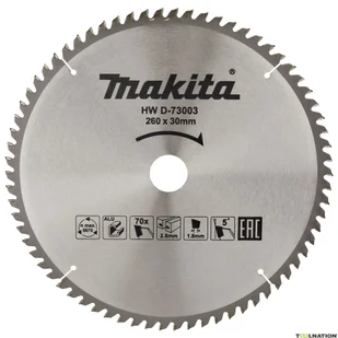 Makita D-73003 piła tarczowa do cięcia aluminium 260x30 mm 70 zębów Economy - Tarcze do pił - miniaturka - grafika 1