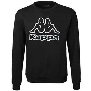 Bluzy męskie - Kappa Męska bluza z logo Cidan, czarna, S, czarny, S - grafika 1