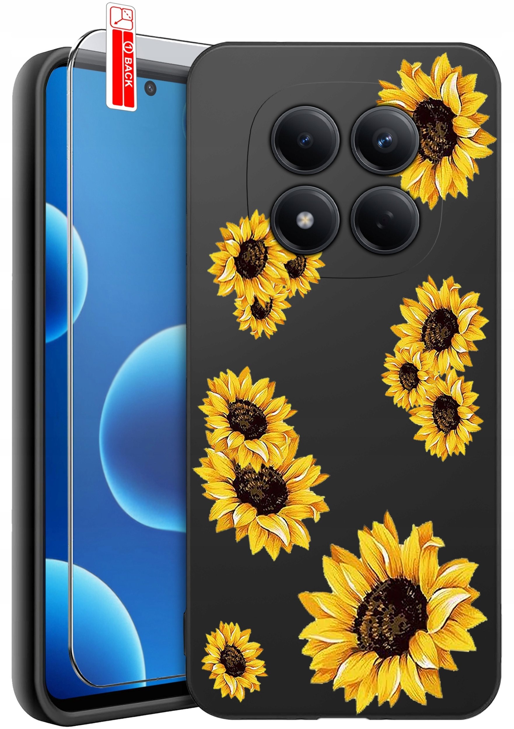 krainaGSM Etui Do Xiaomi Redmi Note 15 Pro 5G Wzory Silikonowe Matt Case + Szkło