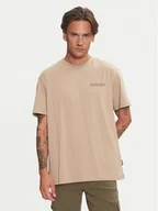 Koszulki męskie - Napapijri T-Shirt Albula NP0A4I34 Beżowy Relaxed Fit - miniaturka - grafika 1