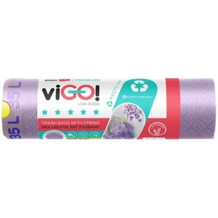 Worki na śmieci VIGO 35 L (12 sztuk) Różowy - Worki na śmieci - miniaturka - grafika 1