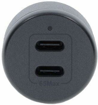 OB STANDARD CAR CHARGER 65W/2 USB-C - BLACK