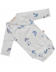Yosoy Body niemowlęce z długim rękawem bawełna organiczna Dreaming whales, Rozmiar: 50/56 - Body dla niemowląt - miniaturka - grafika 1