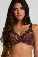 Biustonosze - Hunkemöller Biustonosz nieusztywniany z fiszbinami Diva Brązowy - miniaturka - grafika 1